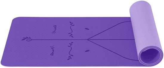 Yogamat 6 mm - Antislip - Sportmat - Fitnessmat - Gymnastiekmat - Huidvriendelijk - Draagriem
