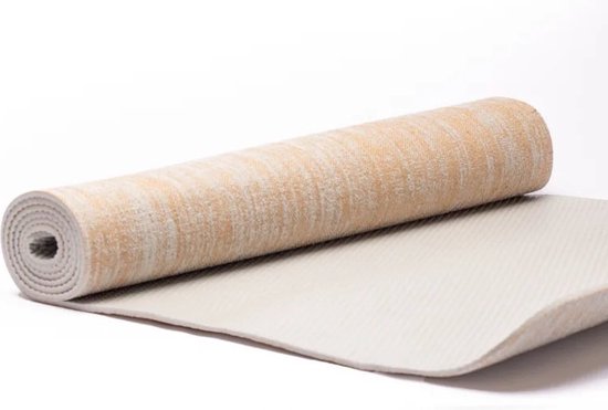 Yogamat - 61x183x0.5 cm - Grijs - Jute/PVC - yogablok, yoga kussen, yoga bolster, yoga riem, yoga blok kurk, yoga block, yogablok kurk, bolster, yoga bolsters, yogabolster van Yogamat