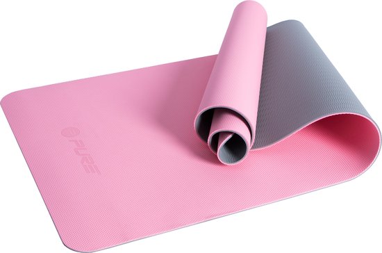 Yogamat - antislip - 173x58 - roze van Tunturi