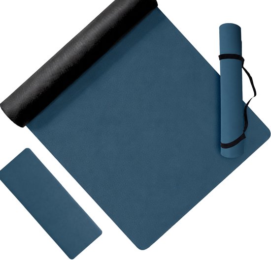 Yogamat antislip - 5 mm - donkerblauw