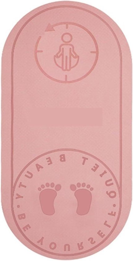 Yogamat Antislip - Fitnessmat Pilatesmat - Thuis Sporten - Zacht Delicaat Oppervlak - 100 x 60 cm - Roze van Yogamat