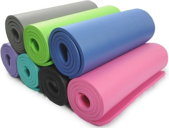 Yogamat Antislip voor Fitness, Pilates en Gymnastiek - 60 x 180 cm, 10 mm Dikte van Yogamat