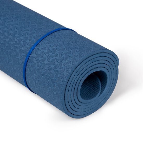 Yogamat | Blauw | 183x61cm | Fitnessmat | Dikte 6mm van Escape Fitness