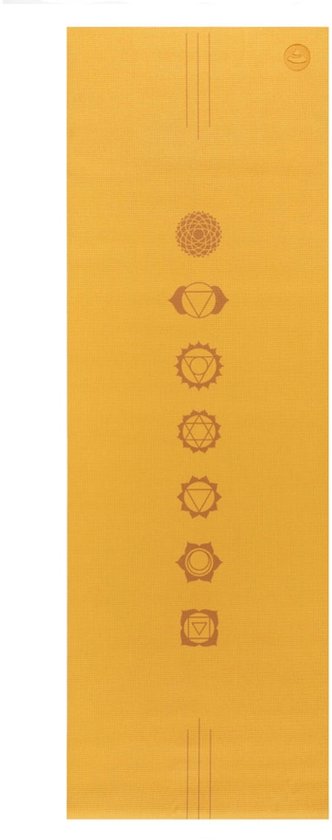 Yogamat - Chakra - Geel - Yellow - Meditatie - Yoga - Zen - Flow - Design - Chakralign - Anti Slip - Gymnastiek Mat - Yoga Nidra van Merkloos