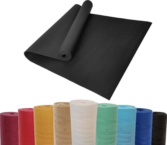 Yogamat – comfortabel en antislip gemaakt van eco-PVC – niet giftig – afmeting 183 x 61 x 0,4 cm – ideale sportmat voor yoga, pilates, gymnastiek, fitness, training, functioneel van Yogamat