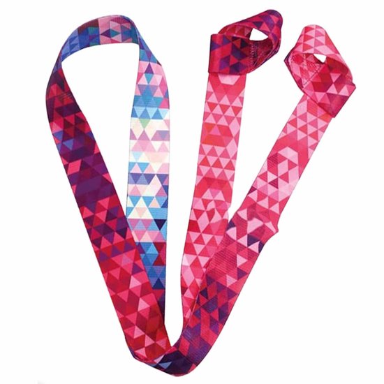 Yogamat draagriem verstelbaar 173 cm - elastische band - kleurrijk design - ideaal voor het vervoeren van je yogamat - ShopVlot van Yogamat