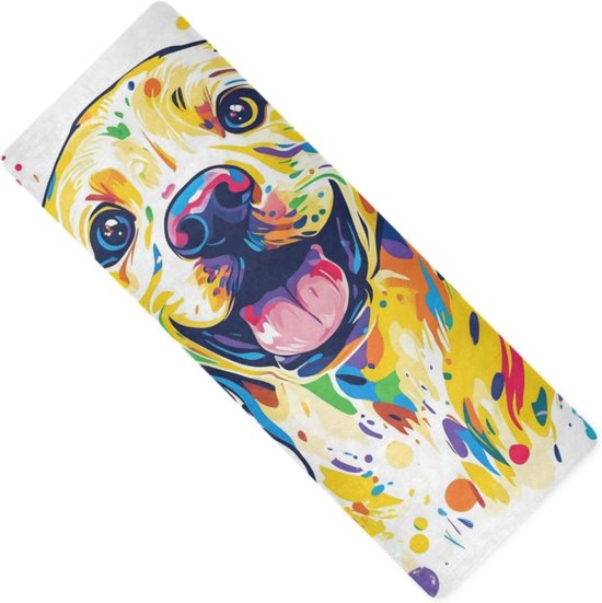 Yogamat Dun - Fitnessmat Antislip - Thuis Sporten - Natuurlijk Rubber - 180x66 cm - Labrador Retriever