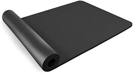 Yogamat - Fitness Pad - Thuis Oefenen - Extra Dik - 185x80cm - Zwart