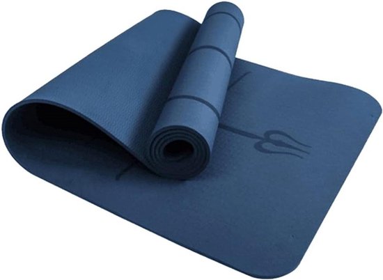 Yogamat - Fitness tapijt - Thuis sporten - Antislip oppervlak - 183x61cm - Blauw