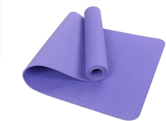 Yogamat - Fitnessmat Gymnastiekmat - Thuis Sporten - Antislip Ontwerp - 183x61x06 cm - Paars