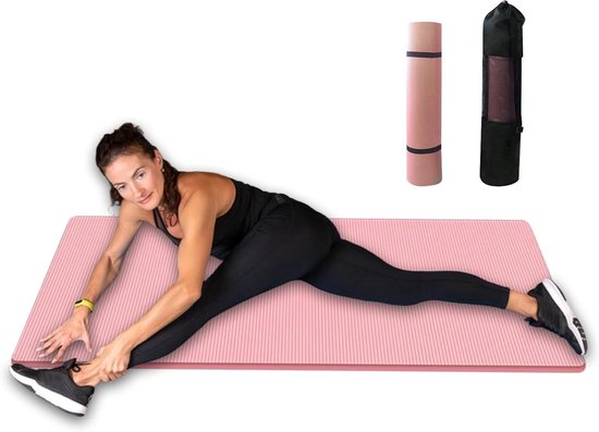 Yogamat - Fitnessmat Oefenmat - Gezonde Beweging - Extra dikke demping - 15 mm dik - Roze van Yogamat
