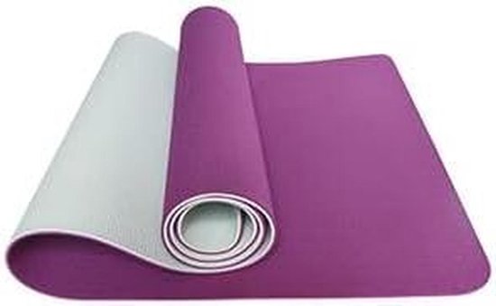 Yogamat Fitnessmat - Oefenmat Pilates - Grip Stabiliteit - Antislip Oppervlak - 183 cm - Paars