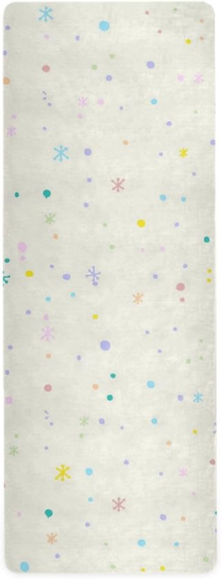Yogamat - Fitnessmat Oefenmat - Thuis Sporten - Antislip Natuurrubber - 71x26 Inch - Beige Graffiti