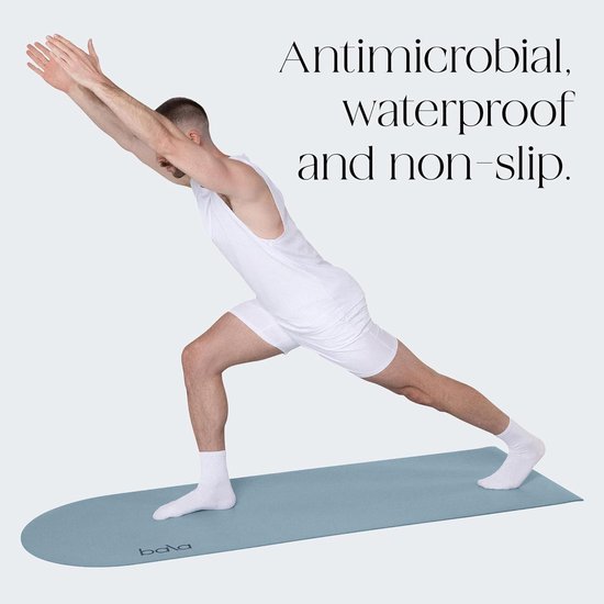 Yogamat - Fitnessmat Oefenmat - Thuis Sporten - Antislip Vochtafvoerend - 73.7 x 10.2 x 0.5 cm - Zee