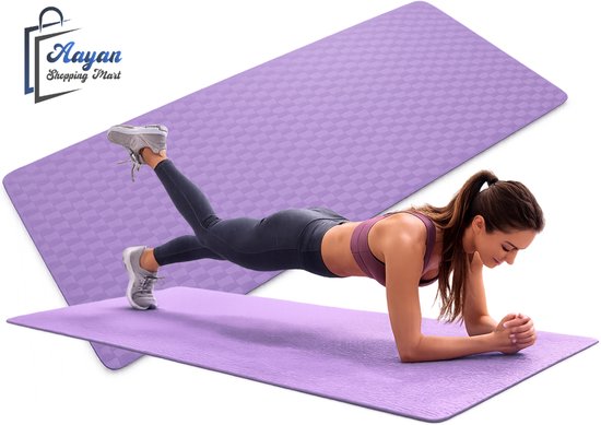 Yogamat Fitnessmat Paars – 190x90cm – 1cm Dik Pilates Gym Antislip – yoga mat – yogamat antislip – sportmat – 84367