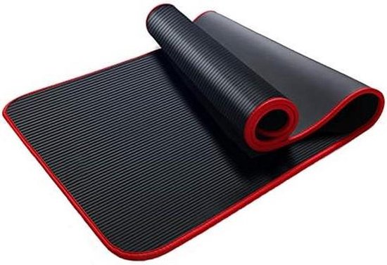 Yogamat Fitnessmat - Pilates Mat - Thuis Sporten - Eco Vriendelijk TPE - 185x90cm - Zwart