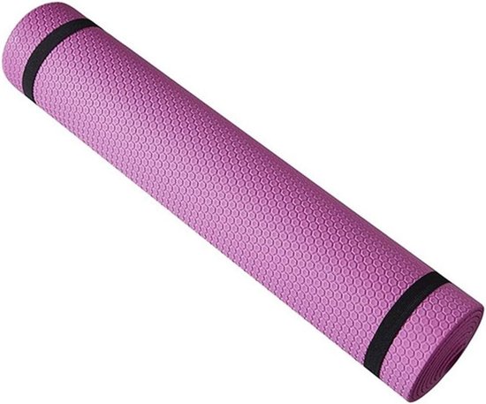 Yogamat - Fitnessmat Pilatesmat - Binnen Sporten - Goede Elasticiteit - 172x60cm 6mm - Roze