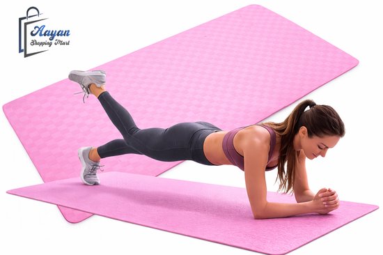 Yogamat Fitnessmat Roze – 190x90cm – 1cm Dik Pilates Gym Antislip – yoga mat – sportmat – yogamat antislip – 84374 van Merkloos