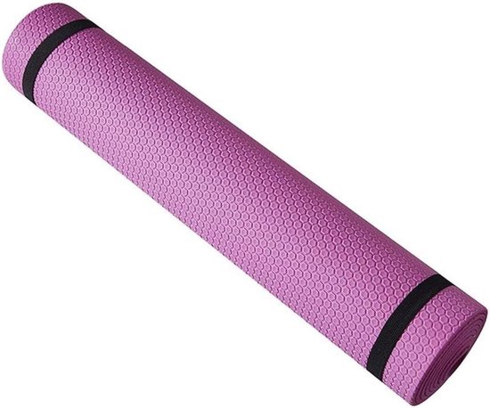 Yogamat - Fitnessmat Sportmat - Comfortabel Trainen - Antislip Dubbelzijdig - 173 x 61 cm - Roze van Yogamat