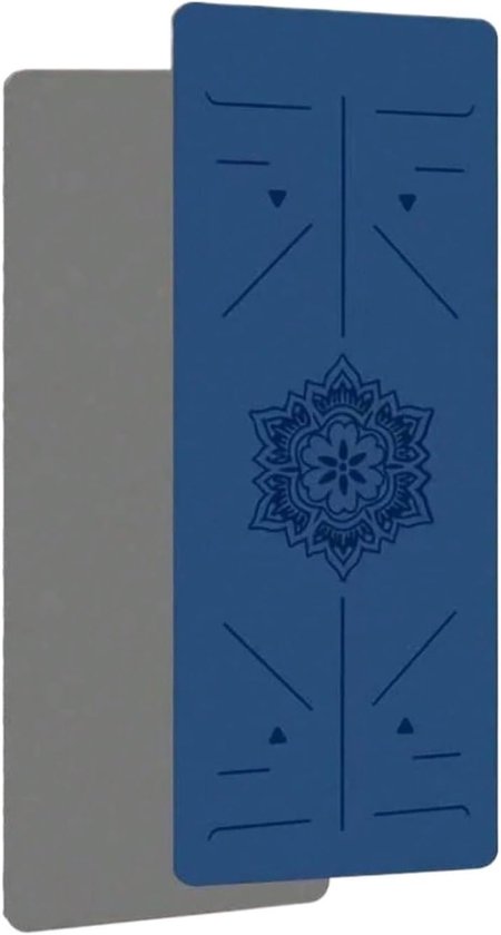 Yogamat - Fitnessmat - Thuis sporten - Antislip oppervlak - 180 x 57 cm - Donkerblauw grijs