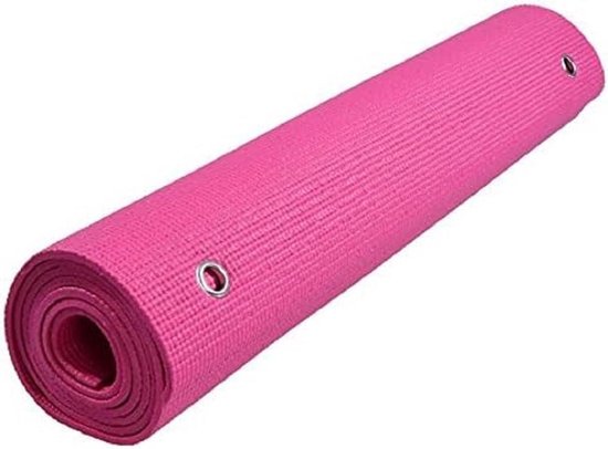 Yogamat - Fitnessmat Trainingsmat - Yoga Oefeningen - Antislip Honingraatstructuur - 170 x 60 x 05 cm - Framboos