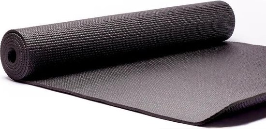 Yogamat- Fitnessmat - Zwart- Yogi & Yogini- PVC - 1250gr -1 cm dik van Yogi & Yogini