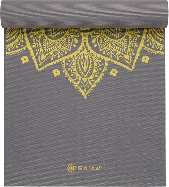 Yogamat Gaiam - 5 mm - Citron Sundial van Gaiam