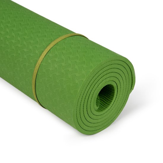 Yogamat | Groen | 183x61cm | Fitnessmat | Dikte 6mm van Yogamat