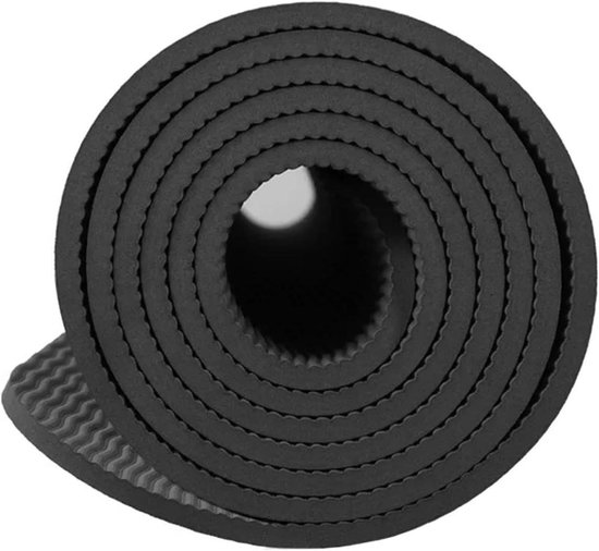 Yogamat Groot - Fitnessmat Pilatesmat - Thuis Sporten - Antislip Onderkant - 183 x 80 cm - Zwart