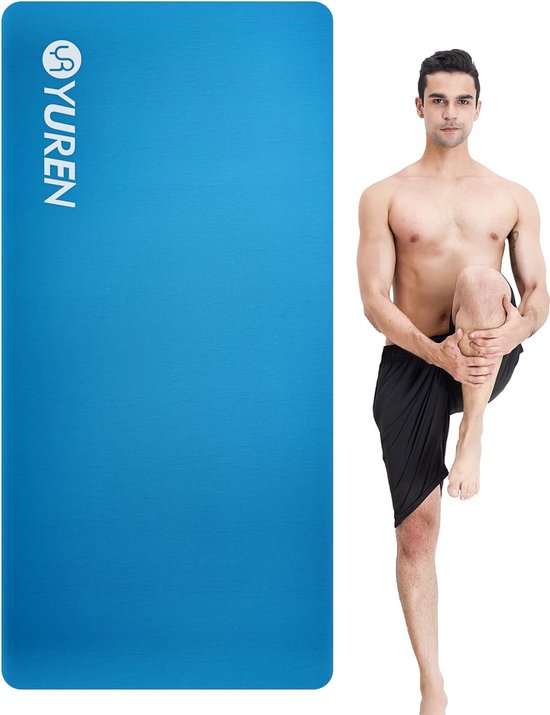 Yogamat gymnastiekmat 190x90cm NBR 15mm dikke sportmat fitnessmat antislip trainingsmat voor yoga aerobics pilates van Yogamat