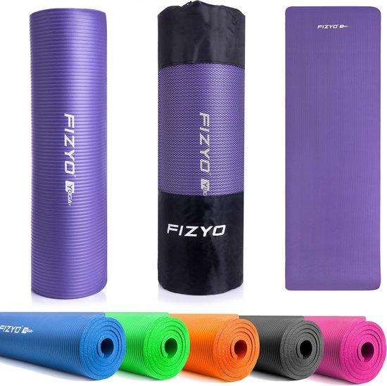 Yogamat gymnastiekmat fitnessmat - yoga training ontspanning - 183 x 61 x 1 cm NBR-schuim synthetisch rubber Yogamat