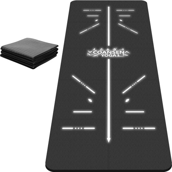 Yogamat, gymnastiekmat, opvouwbare antislip TPE, voor fitnessmat thuis of buiten, trainingsmat, gymnastiekmat van Merkloos