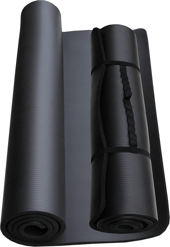 Yogamat Gymnastiekmat - Sportmat Extra Breed - Thuis Sporten - Antislip Oppervlak - 190x100cm - Zwart