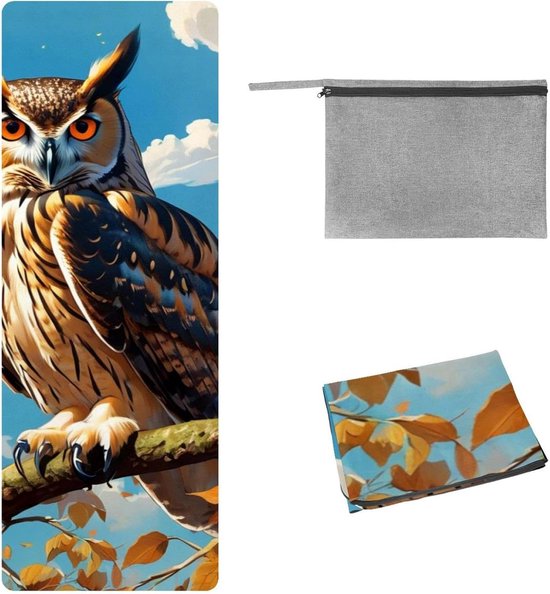 Yogamat handdoek - Antislip doek - Warme yoga - Sneldrogend materiaal - 185 x 68 cm - Veelkleurig van Yogamat