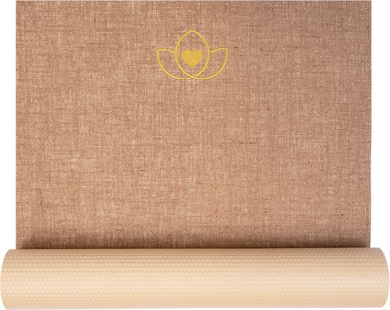 Yogamat jute sand - Lotus van Yogamat