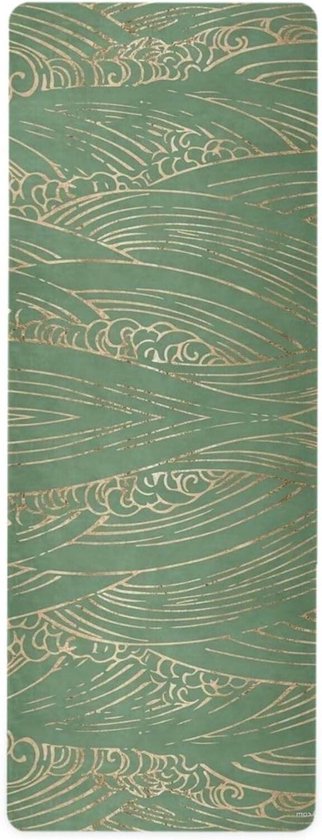 Yogamat met Tas - Fitness Ondergrond - Thuis Workout - Natuurlijk Rubber Grip - 180 x 66 cm - Groen Goud