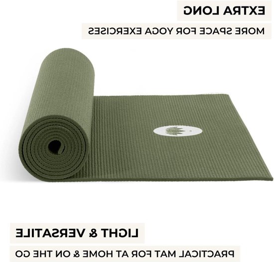 Yogamat Mudra Studio XL [5mm dik] - huidvriendelijk en getest op schadelijke stoffen - voor beginners en gevorderden - professionele mat voor yoga, pilates, sport en training - extra lang van Gaiam