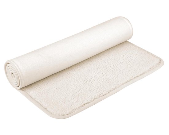 Yogamat natuur (schapenwol) omzoomd 75x180cm Fitnessmat YOGISTAR van YOGISTAR