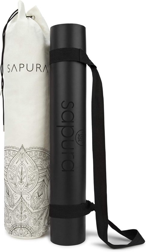 Yogamat natuurlijk rubber 200 cm - extra lang 2 m - antislip rubberen yogamat - incl. yogatas van Yogamat