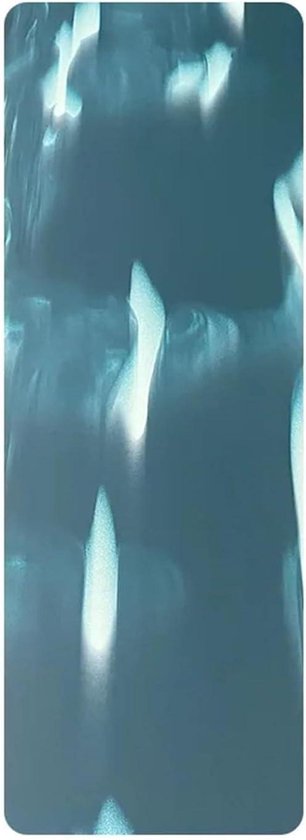 Yogamat - Oefenmat - Fitness en Yoga - Antislip Rubber - 183x68 cm - Donkerblauw met Wit