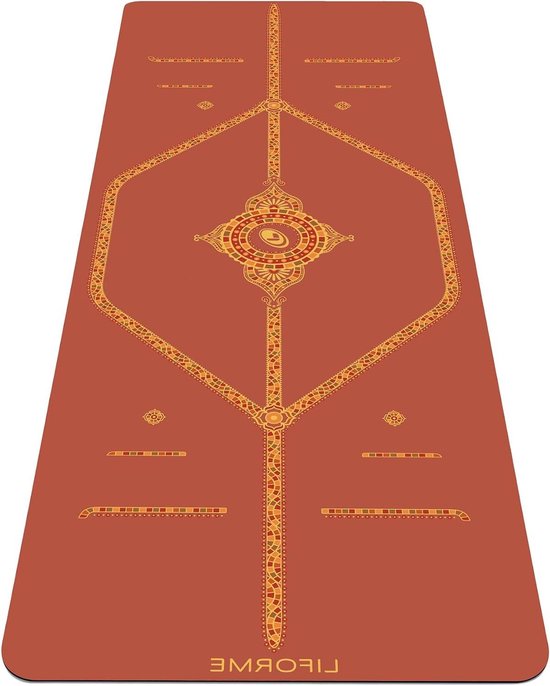 Yogamat - Oefenmat Fitnessmat - Yoga Beoefenen - Antislip Oppervlak - 185 x 68 cm - Terracotta van Yogamat