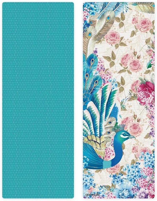Yogamat - Oefenmat Pilatesmat - Fitness en Yoga - Dubbelzijdig Antislip - 183 x 61 cm - Multicolor