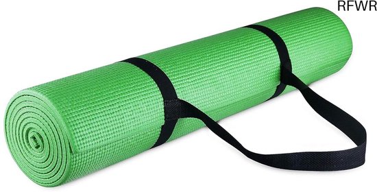 Yogamat - Oefenmat - Thuis sporten - Hoge dichtheid - 173 x 61 cm - Groen