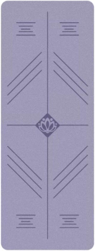 Yogamat - Oefenmat - Thuis sporten - Natuurlijke materialen - 6 mm dik - Lila
