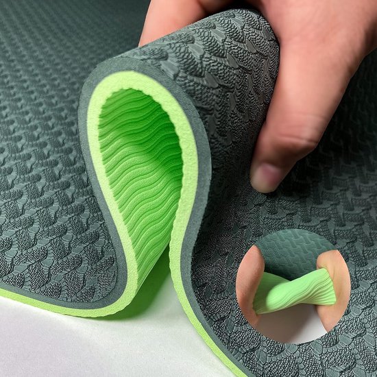 Yogamat - Oefenmat - Thuis trainen - Extra dikke demping - 8 mm dik - Paars van Yogamat