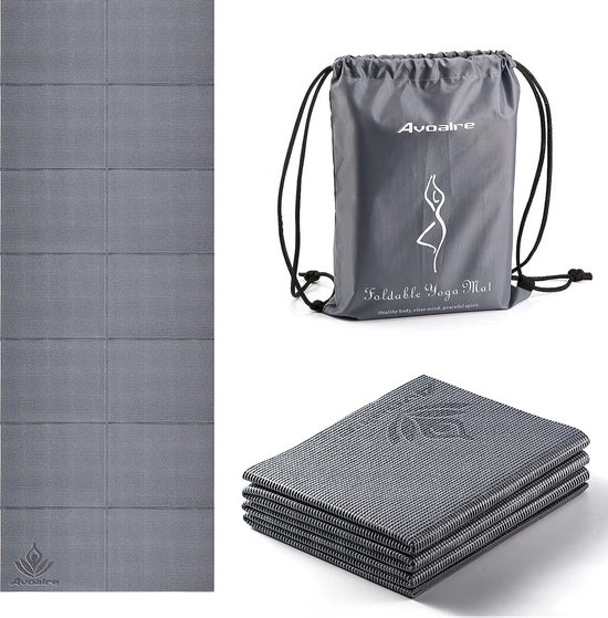 Yogamat Opvouwbaar Antislip Draagbaar Milieuvriendelijke PVC Yogamat Dikke Fitness Training Pilates Gym Oefenmat Workout voor Dames Heren Kinderen van Yogamat