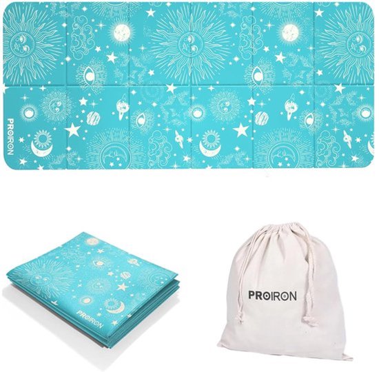 Yogamat Opvouwbaar - Reis Yogamat - Fitnessmat - Antislip Yogamat - Draagriem - Lichtgewicht Design