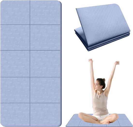 Yogamat opvouwbare fitnessmat 183x61cm, 6mm reisyogamat antislip Pilates gymnastiekmat sportmat van Yogamat