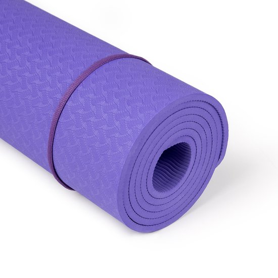 Yogamat - Paars - 183x61cm - Fitnessmat - Dikte 6mm van Yogamat