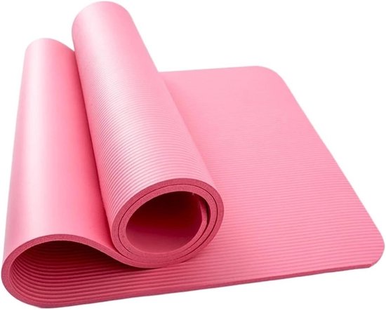 Yogamat - Pilatesmat Fitnessmat - Thuis sporten - Antislip onderkant - 183 x 61 cm - Roze